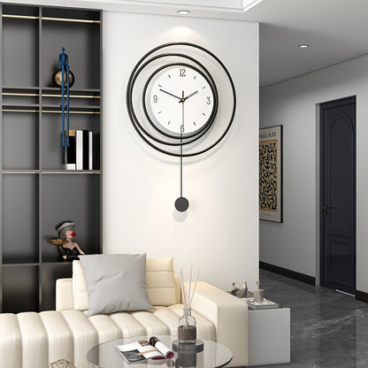 Minimalist Metal Wall Clock for Home Office Decor - Contemporary Design