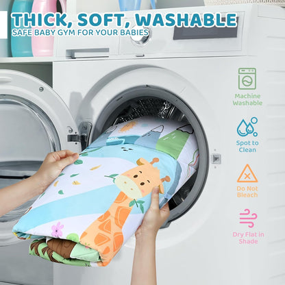 8-in-1 Baby Play Mat and Ball Pit with Toys for Tummy Time