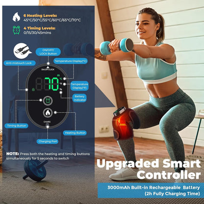 Knee Heat Therapy Wrap Wireless Rechargeable