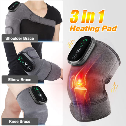 Heated Knee Massager 3-in-1 Therapy Device