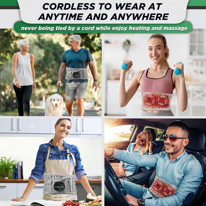 Inflatable Back Support Belt LED Light Therapy Device