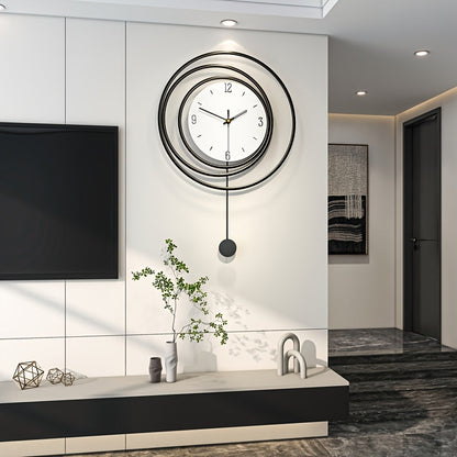Minimalist Metal Wall Clock for Home Office Decor - Contemporary Design