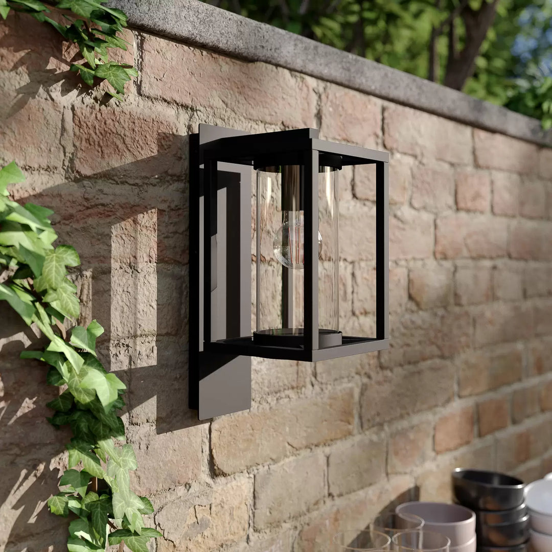 Modern Aluminium Outdoor Wall Light with Glass Panel