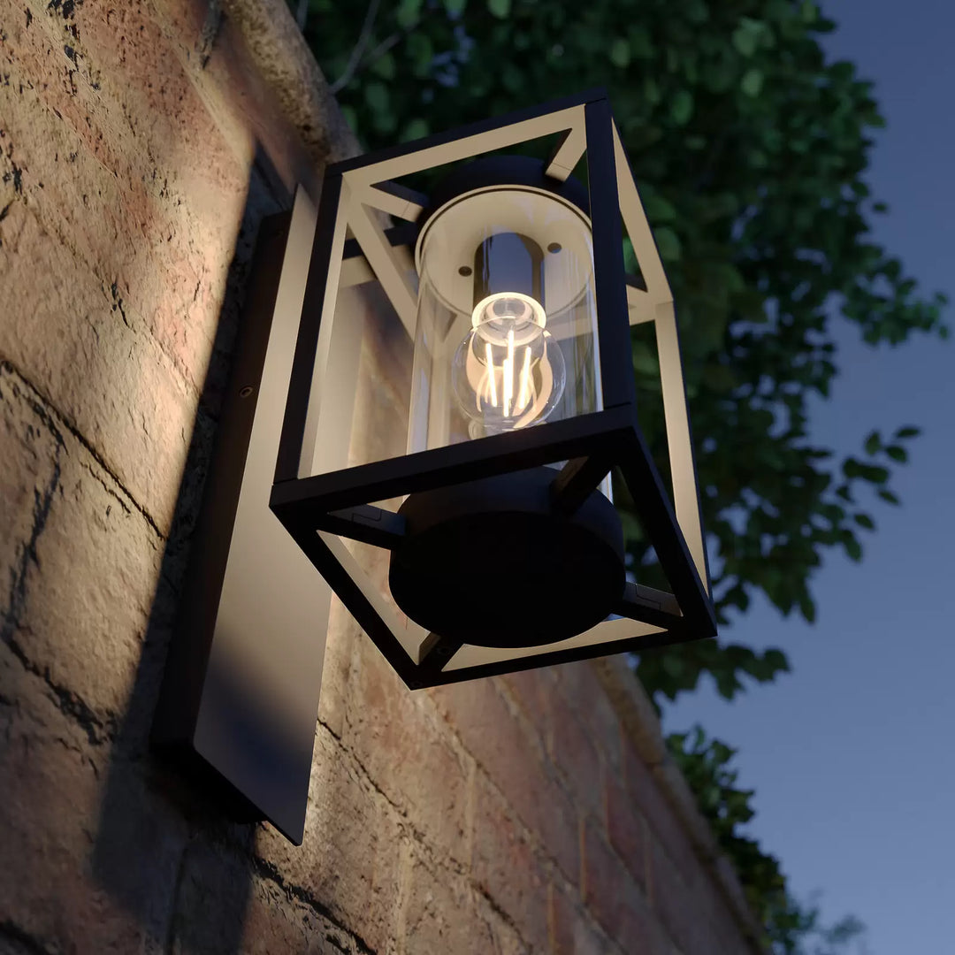 Modern Aluminium Outdoor Wall Light with Glass Panel