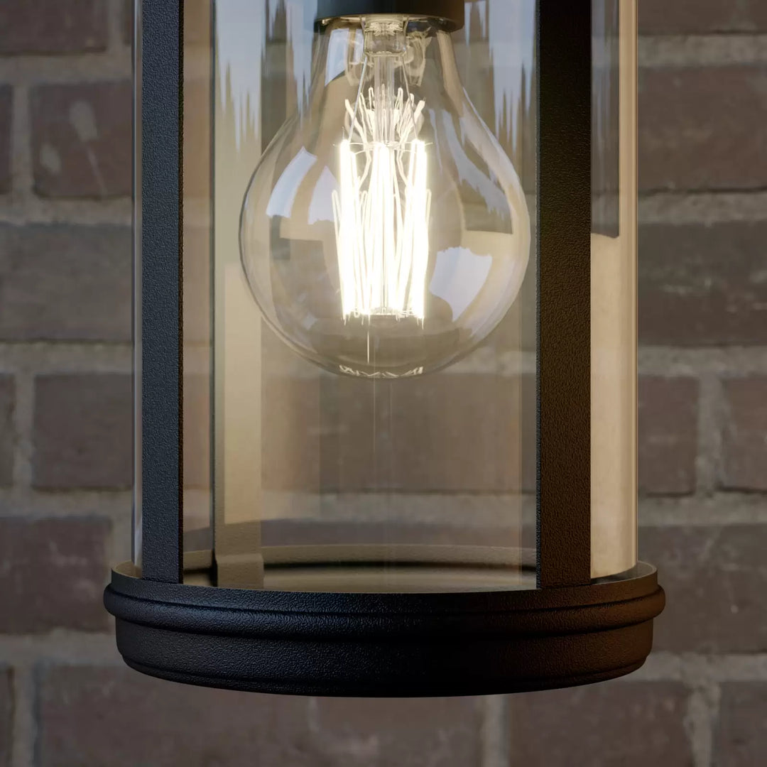 Modern Aluminium Outdoor Wall Light with Glass Panel