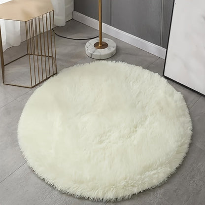 Plush Round Area Rug - Super Soft, Cozy for Home and Office Decor