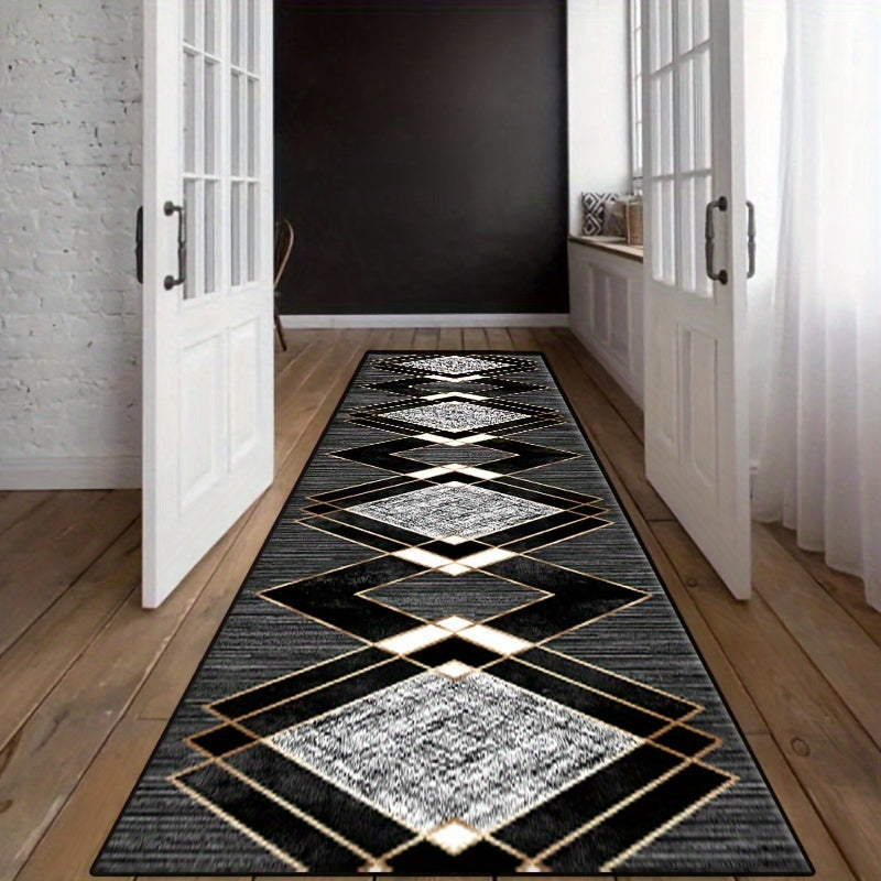 Velvet Hallway Mat for Home Entryway Soft Stylish Floor Rug