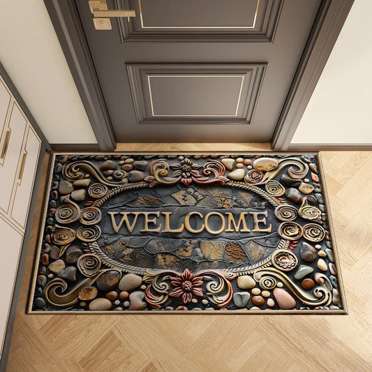 Vintage Decorative Doormat for Home Entryway | Durable & Stylish Design