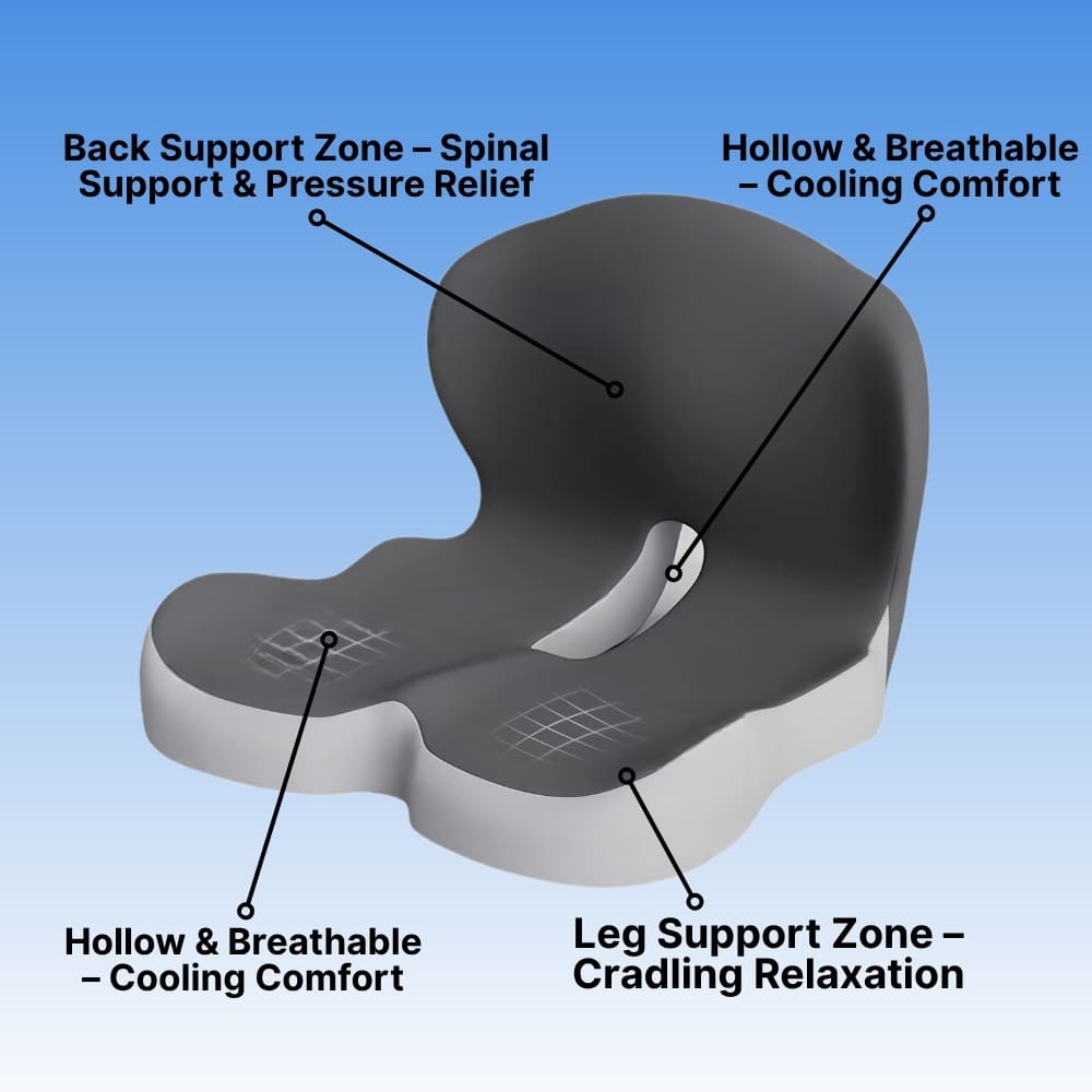 Orthopedic Memory Foam Seat Cushion and Back Support Cushion