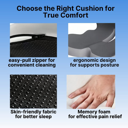 Orthopedic Memory Foam Seat Cushion and Back Support Cushion