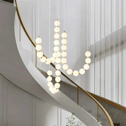 Elegant White Chandelier for Living Room and Office Decor, Stylish Lighting