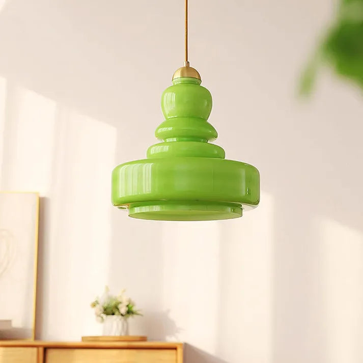 Bauhaus Pumpkin Pendant Light - Modern Glass Fixture for Home & Office