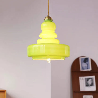 Bauhaus Pumpkin Pendant Light - Modern Glass Fixture for Home & Office