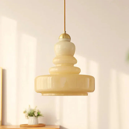 Bauhaus Pumpkin Pendant Light - Modern Glass Fixture for Home & Office