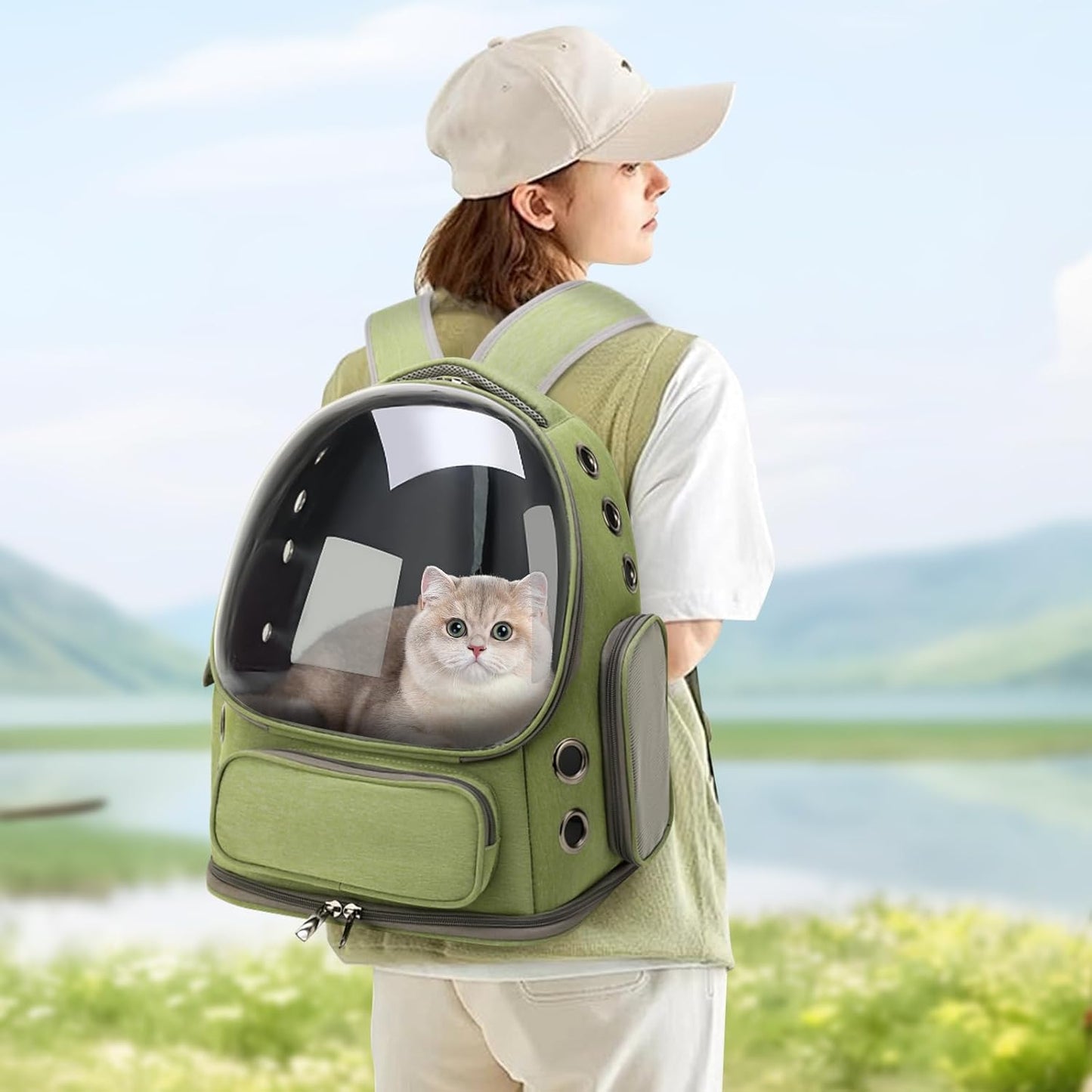 Cat Carrier Backpack Transparent Breathable