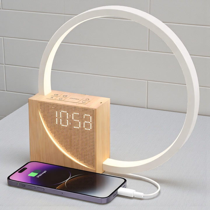 Sunrise Alarm Clock with Circular Light and Phone Charging