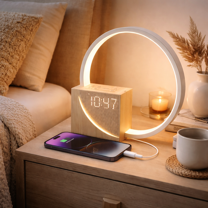 Sunrise Alarm Clock with Circular Light and Phone Charging