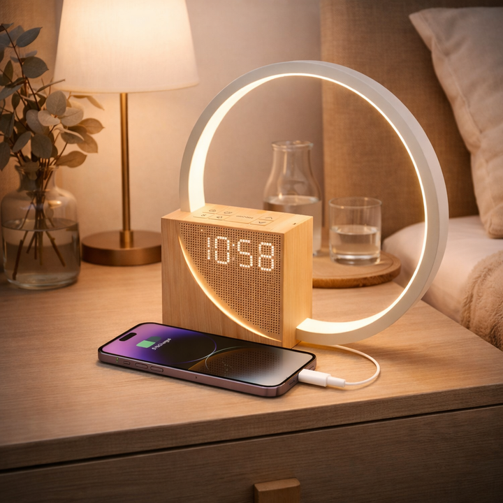 Sunrise Alarm Clock with Circular Light and Phone Charging