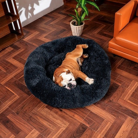 Calming Dog Bed Removable Cover Circular Shape