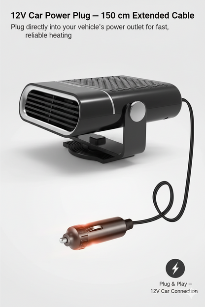 Portable Car Heater 4-in-1 Fan for Heating Cooling Defrosting 12V
