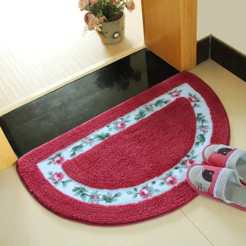 Washable Flower Doormat for Home Entryway - Elegant and Durable Design