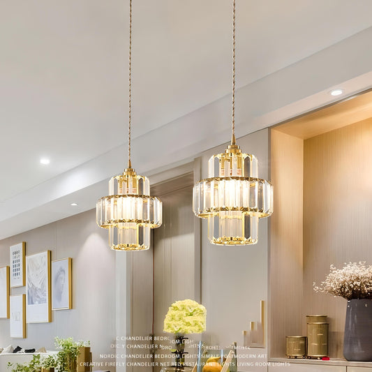 Crystal Clear Round Ceiling Light for Home and Office with Step Effect