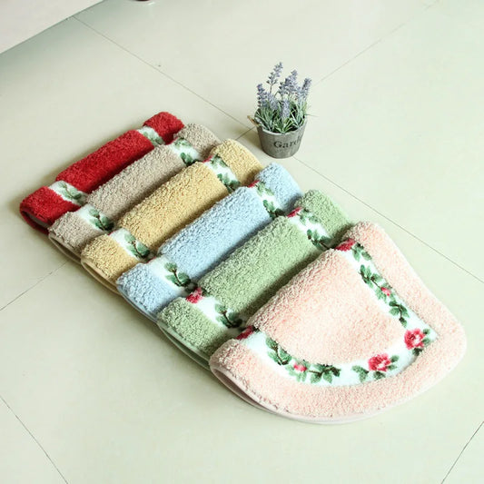 Washable Flower Doormat for Home Entryway - Elegant and Durable Design
