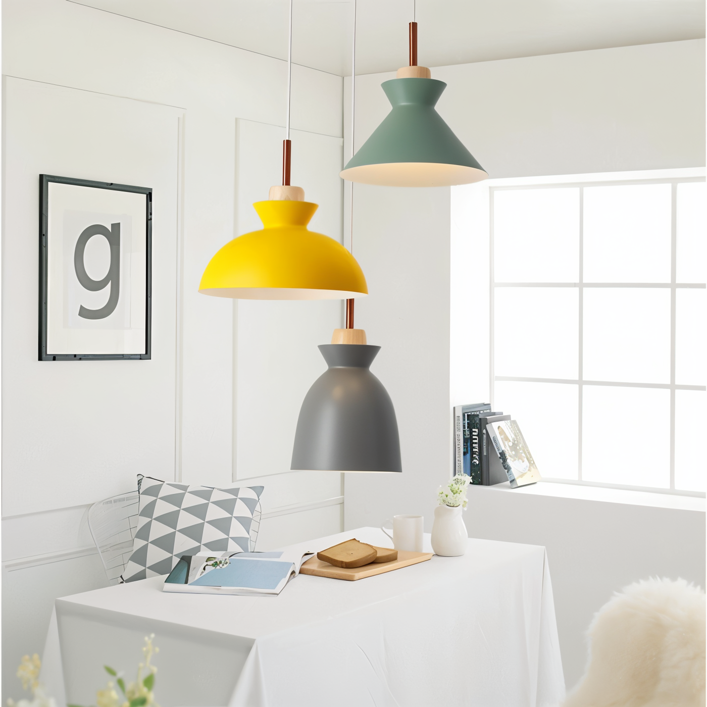 Designer Pendant Light in Macaron Colours for Home and Office Decor