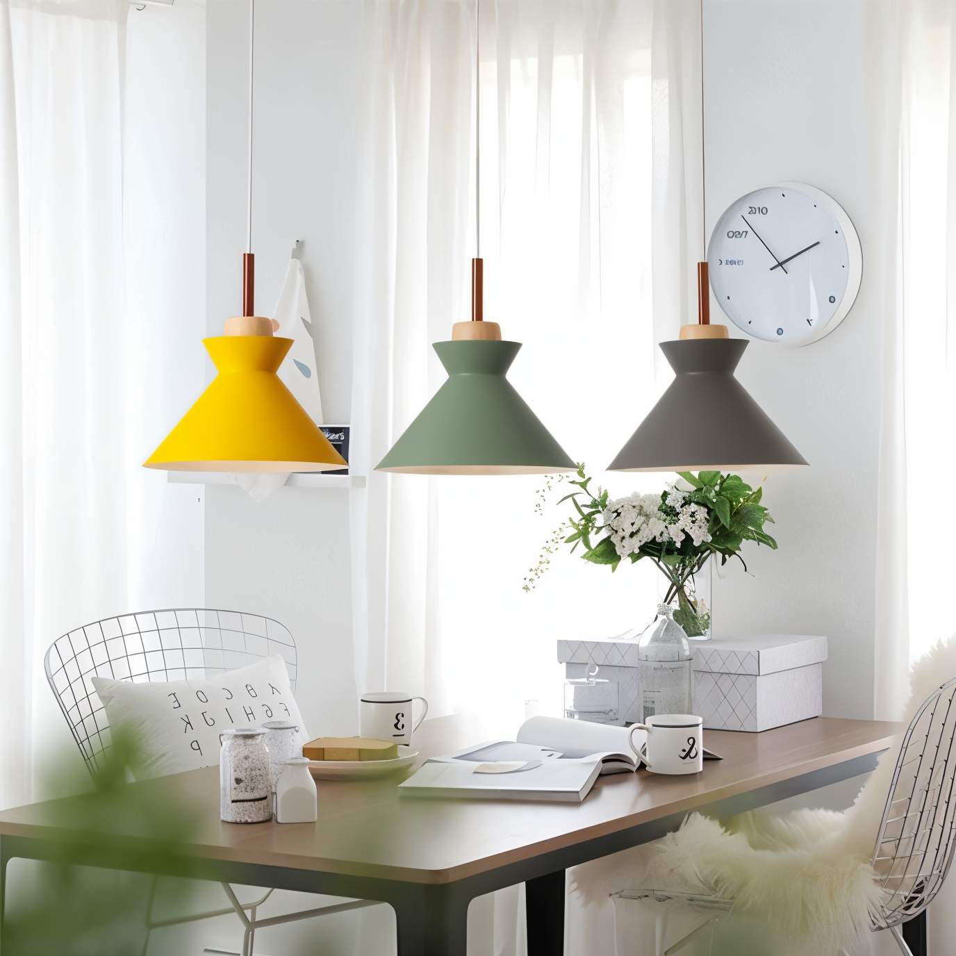 Designer Pendant Light in Macaron Colours for Home and Office Decor