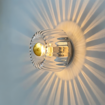 Glass Wall Light Sun Rays Design for Home and Office Decor