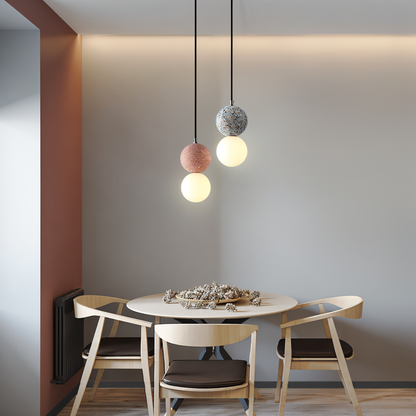 Double Sphere Pendant Light - Elegant Modern Lighting for Home & Office