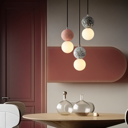 Double Sphere Pendant Light - Elegant Modern Lighting for Home & Office