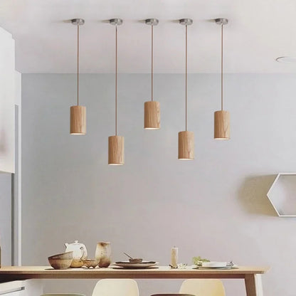 Scandinavian Wood Pendant Lamp for Home and Office Lighting