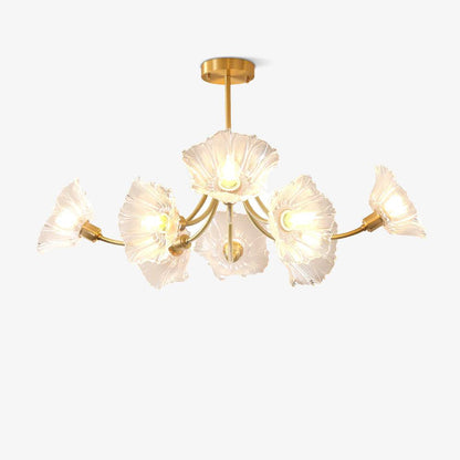Elegant Flower Glass Chandelier for Home and Office Decor Lighting