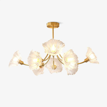 Elegant Flower Glass Chandelier for Home and Office Decor Lighting