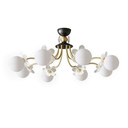 Flower Glass Chandelier for Elegant Home Decor and Office Lighting