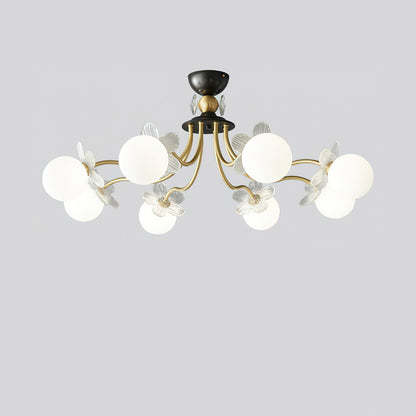 Flower Glass Chandelier for Elegant Home Decor and Office Lighting