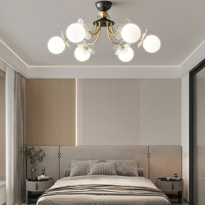 Flower Glass Chandelier for Elegant Home Decor and Office Lighting