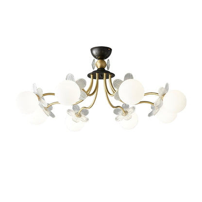 Flower Glass Chandelier for Elegant Home Decor and Office Lighting