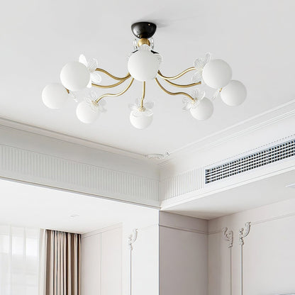 Flower Glass Chandelier for Elegant Home Decor and Office Lighting