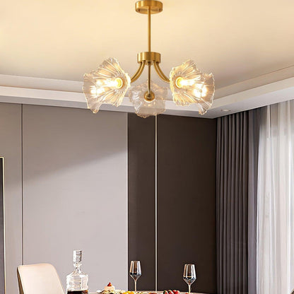 Elegant Flower Glass Chandelier for Home and Office Decor Lighting
