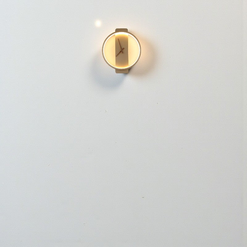LED Wall Clock with Illuminated Ring and Silent Quartz