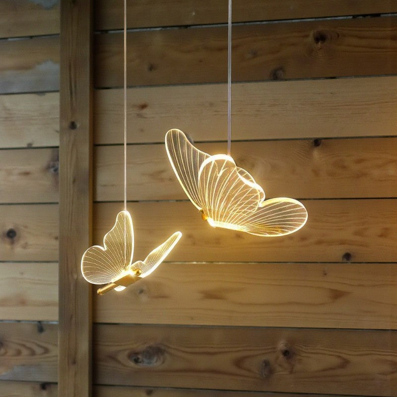 Butterfly LED Pendant Light with Sculpted Wings