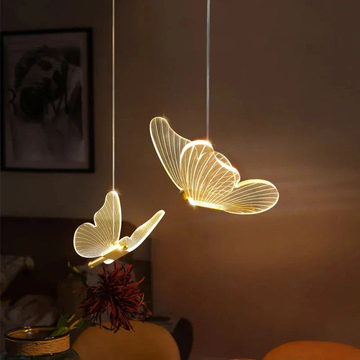 Butterfly LED Pendant Light with Sculpted Wings