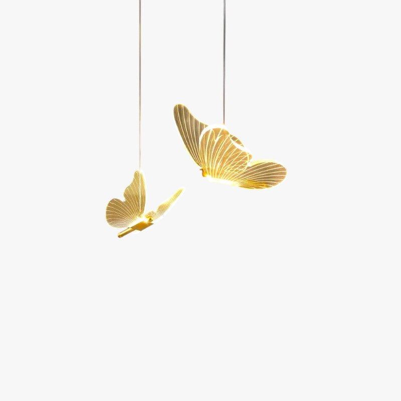 Butterfly LED Pendant Light with Sculpted Wings
