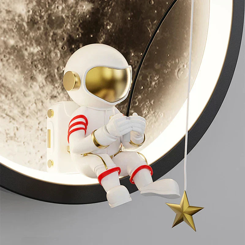 Moon LED Wall Lamp for Kids' Room, Home Decor, Space Theme Lighting