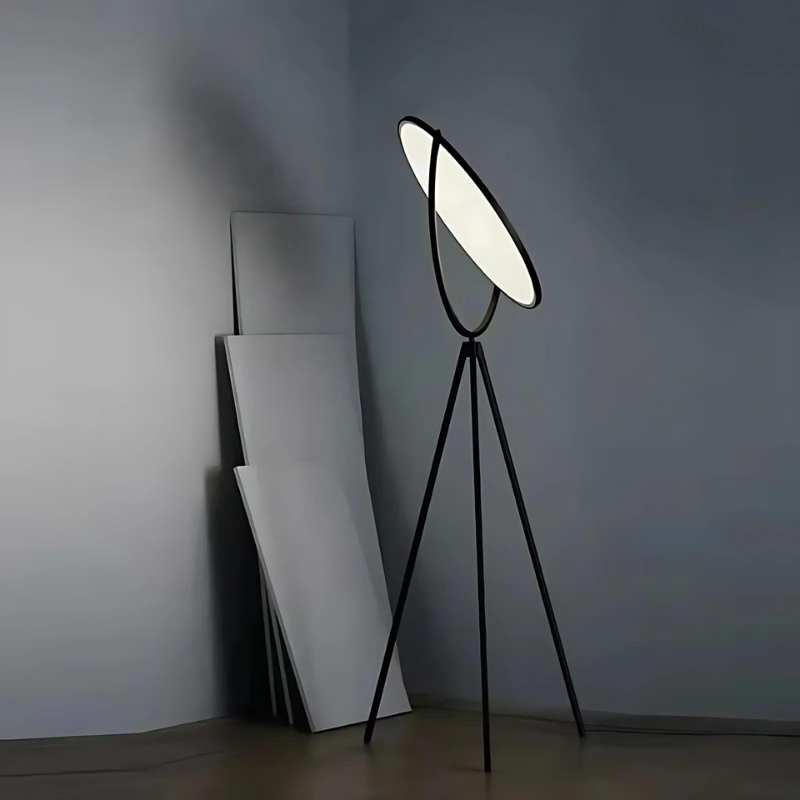 LED Tripod Floor Lamp with Round Head for Living Room