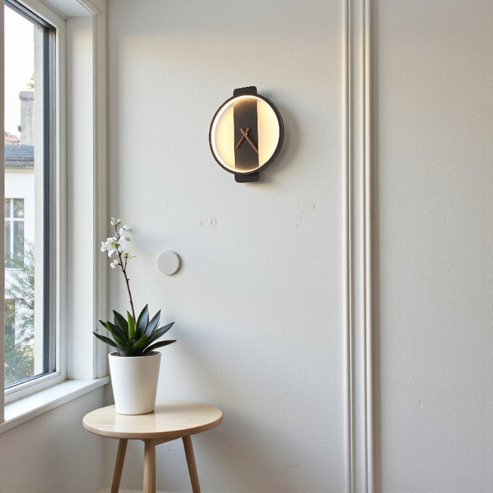 LED Wall Clock with Illuminated Ring and Silent Quartz