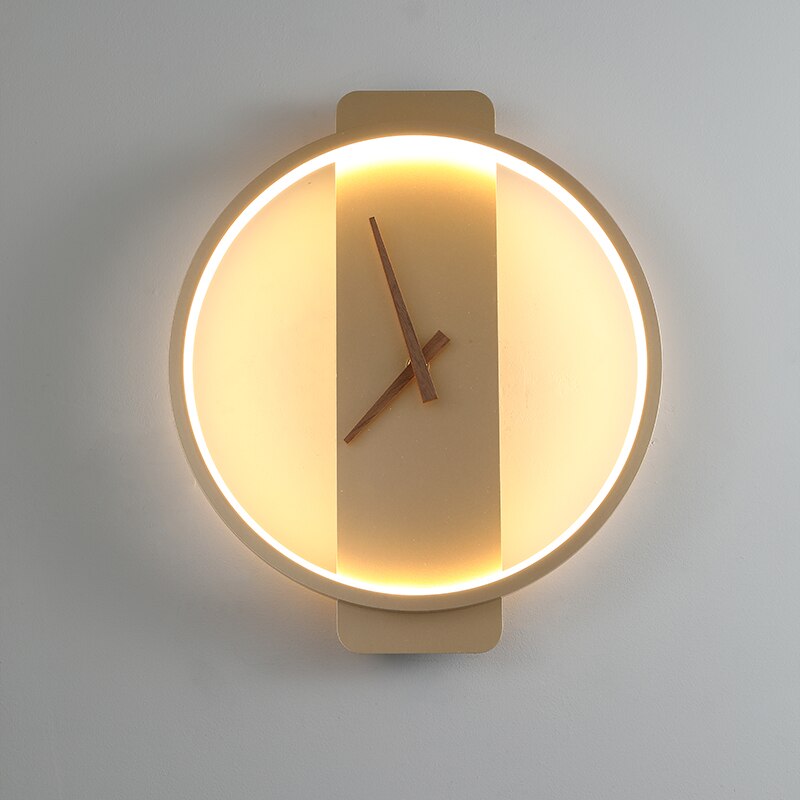 LED Wall Clock with Illuminated Ring and Silent Quartz