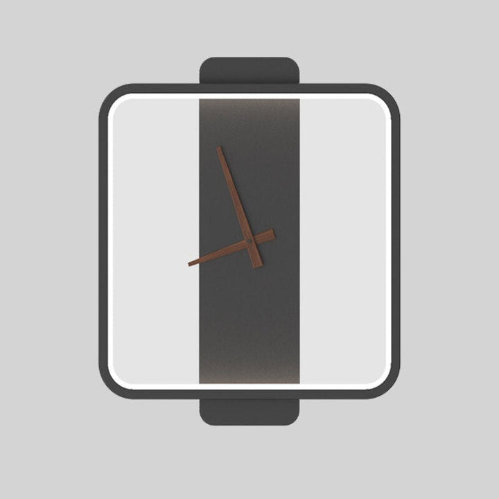 LED Wall Clock with Illuminated Ring and Silent Quartz